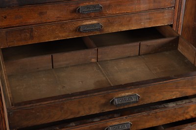 Lot 1582 - AN EARLY 20TH CENTURY OAK FILING CABINET BY H. W. CASLON