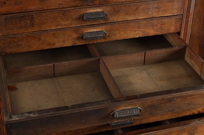 Lot 1582 - AN EARLY 20TH CENTURY OAK FILING CABINET BY H. W. CASLON
