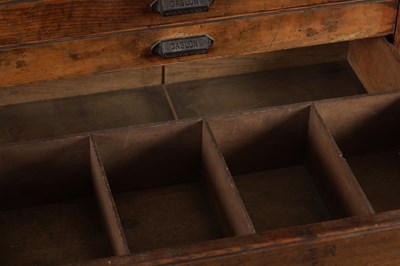 Lot 1582 - AN EARLY 20TH CENTURY OAK FILING CABINET BY H. W. CASLON