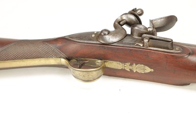 Lot 835 - AN 18TH CENTURY ENGLISH FLINTLOCK BLUNDERBUSS BY WHELLER
