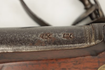 Lot 835 - AN 18TH CENTURY ENGLISH FLINTLOCK BLUNDERBUSS BY WHELLER