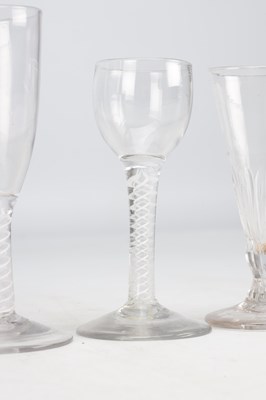 Lot 559 - A COLLECTION OF 18TH CENTURY TWISTED STEM GLASSES