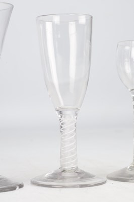 Lot 559 - A COLLECTION OF 18TH CENTURY TWISTED STEM GLASSES
