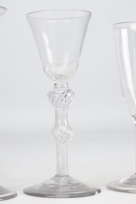 Lot 559 - A COLLECTION OF 18TH CENTURY TWISTED STEM GLASSES