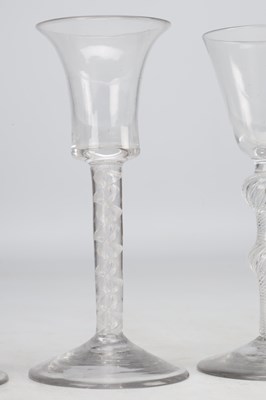 Lot 559 - A COLLECTION OF 18TH CENTURY TWISTED STEM GLASSES