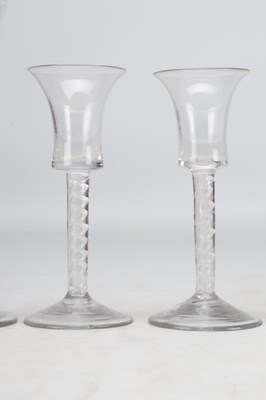 Lot 559 - A COLLECTION OF 18TH CENTURY TWISTED STEM GLASSES