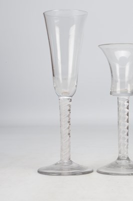 Lot 559 - A COLLECTION OF 18TH CENTURY TWISTED STEM GLASSES