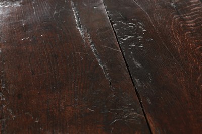 Lot 1563 - A 17TH CENTURY ENGLISH OAK COFFER INITIALLED HG AND DATED 1659