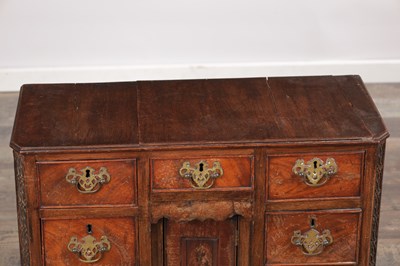 Lot 1556 - A MINIATURE GEORGE III MAHOGANY KNEEHOLE DESK