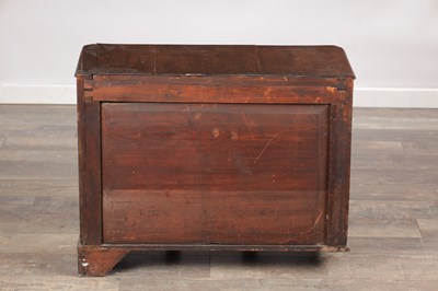 Lot 1556 - A MINIATURE GEORGE III MAHOGANY KNEEHOLE DESK
