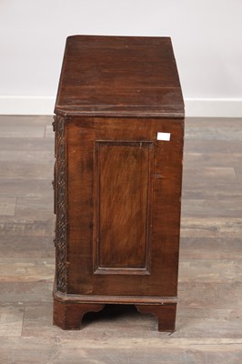 Lot 1556 - A MINIATURE GEORGE III MAHOGANY KNEEHOLE DESK