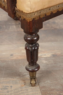 Lot 1593 - A LATE REGENCY ROSEWOOD LIBRARY CHAIR