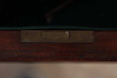 Lot 1590 - AN EDWARDIAN ADAM STYLE MAHOGANY CUTLERY CABINET ON STAND