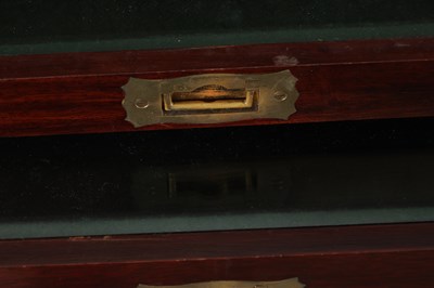 Lot 1590 - AN EDWARDIAN ADAM STYLE MAHOGANY CUTLERY CABINET ON STAND