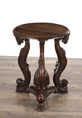 Lot 1692 - A REGENCY POLLARD OAK OCCASIONAL TABLE