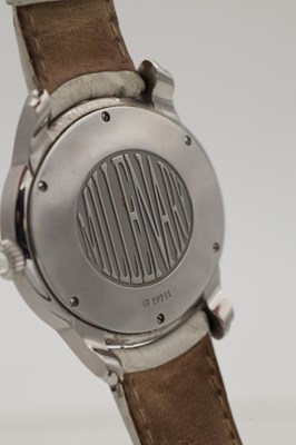 Lot 447 - AN AUTOMATIC AUDEMARS PIGUET DIAMOND-SET STAINLESS STEEL WRISTWATCH