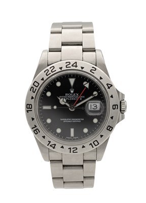 Lot 532 - A GENTLEMAN'S ROLEX STAINLESS STEEL OYSTER PERPETUAL DATE EXPLORER II WRISTWATCH