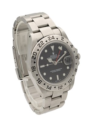 Lot 532 - A GENTLEMAN'S ROLEX STAINLESS STEEL OYSTER PERPETUAL DATE EXPLORER II WRISTWATCH