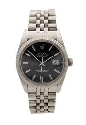 Lot 316 - A GENTLEMAN'S ROLEX STAINLESS STEEL OYSTER PERPETUAL DATEJUST AUTOMATIC WRISTWATCH