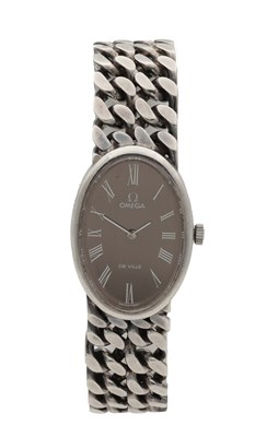 Lot 524 - ANDREW GRIMA FOR OMEGA AN 1974 925 SILVER JEUX D'ARGENT DE VILLE WRISTWATCH