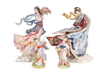 Lot 683 - FOUR FRANKLIN MINT AND CONTINENTAL PORCELAIN FIGURES