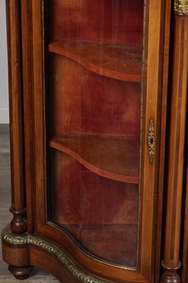 Lot 1574 - A VICTORIAN BURR WALNUT, MARQUETRY AND ORMOLU MOUNTED CREDENZA