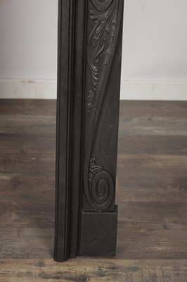 Lot 1585 - A VICTORIAN CAST IRON FIRE SURROUND