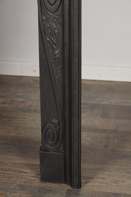 Lot 1585 - A VICTORIAN CAST IRON FIRE SURROUND