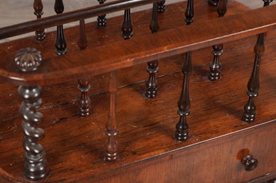 Lot 1532 - A VICTORIAN ROSEWOOD CANTERBURY