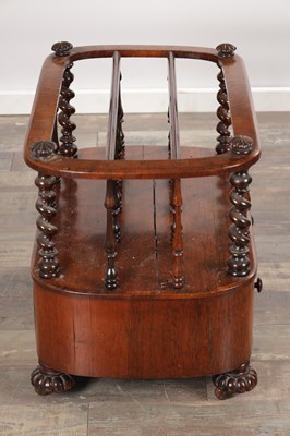 Lot 1532 - A VICTORIAN ROSEWOOD CANTERBURY