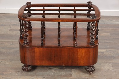 Lot 1532 - A VICTORIAN ROSEWOOD CANTERBURY
