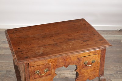 Lot 1567 - AN 18TH CENTURY SOLID YEW-WOOD LOWBOY