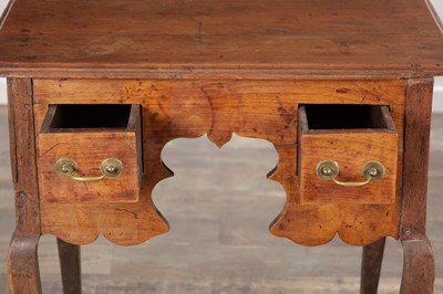 Lot 1567 - AN 18TH CENTURY SOLID YEW-WOOD LOWBOY