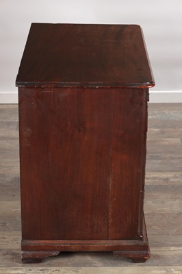 Lot 1509 - AN UNUSUAL GEORGE II MAHOGANY SMALL CHEST OF DRAWERS