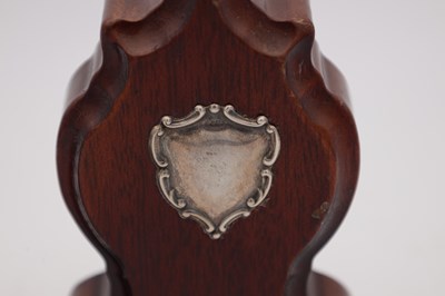 Lot 102 - TWO ENGLISH SILVER MOUNTED MINIATURE MANTEL CLOCKS
