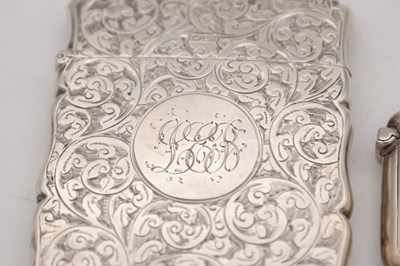 Lot 93 - TWO EDWARDIAN ENGLISH SILVER CARD CASES