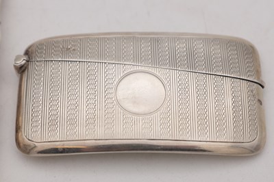 Lot 93 - TWO EDWARDIAN ENGLISH SILVER CARD CASES