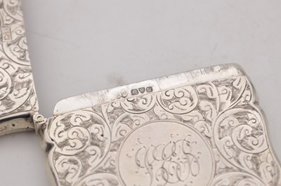Lot 93 - TWO EDWARDIAN ENGLISH SILVER CARD CASES