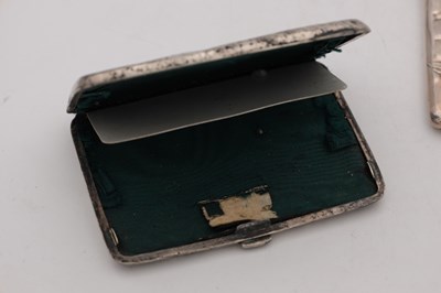 Lot 66 - TWO LATE 19TH AND EARLY 20TH CENTURY ENGLISH SILVER CARD CASES