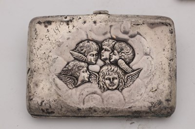 Lot 66 - TWO LATE 19TH AND EARLY 20TH CENTURY ENGLISH SILVER CARD CASES