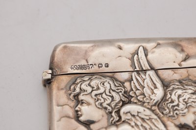 Lot 66 - TWO LATE 19TH AND EARLY 20TH CENTURY ENGLISH SILVER CARD CASES