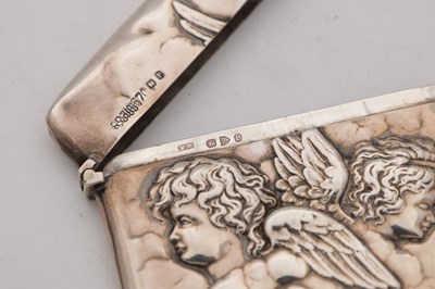 Lot 66 - TWO LATE 19TH AND EARLY 20TH CENTURY ENGLISH SILVER CARD CASES