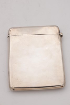 Lot 66 - TWO LATE 19TH AND EARLY 20TH CENTURY ENGLISH SILVER CARD CASES