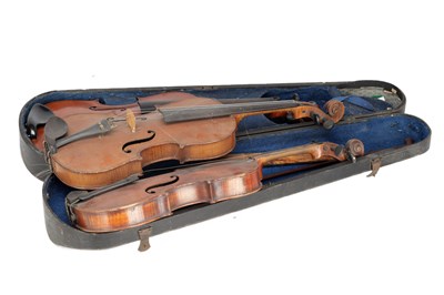 Lot 1457 - A COLLECTION OF THREE ANTIQUE VIOLINS