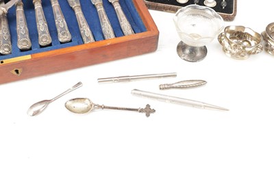 Lot 55 - A COLLECTION OF ENGLISH SILVER AND SILVER PLATED ITEMS