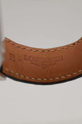 Lot 407 - A LONGINES HERITAGE STAINLESS STEEL AUTOMATIC CHRONOGRAPH WRISTWATCH