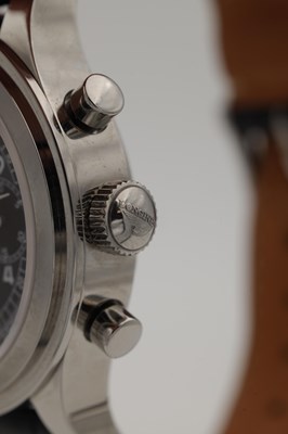Lot 407 - A LONGINES HERITAGE STAINLESS STEEL AUTOMATIC CHRONOGRAPH WRISTWATCH