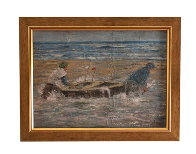 Lot 861 - WILLIAM MARSHALL BROWN (BRITISH 1863-1936) AN OIL ON CANVAS