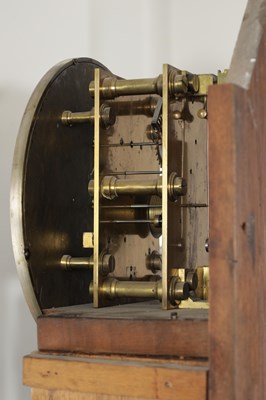 Lot CLERKE, 1 ROYAL EXCHANGE, LONDON. A FINE CARVED OAK GOTHIC STYLE REGULATOR LONGCASE CLOCK IN THE MANNER OF PUGIN