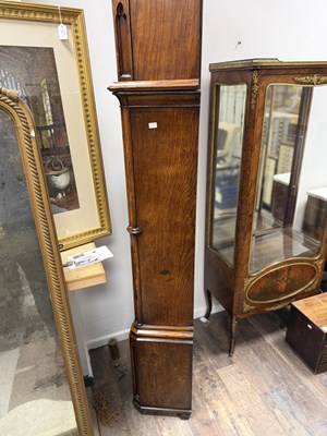 Lot CLERKE, 1 ROYAL EXCHANGE, LONDON. A FINE CARVED OAK GOTHIC STYLE REGULATOR LONGCASE CLOCK IN THE MANNER OF PUGIN